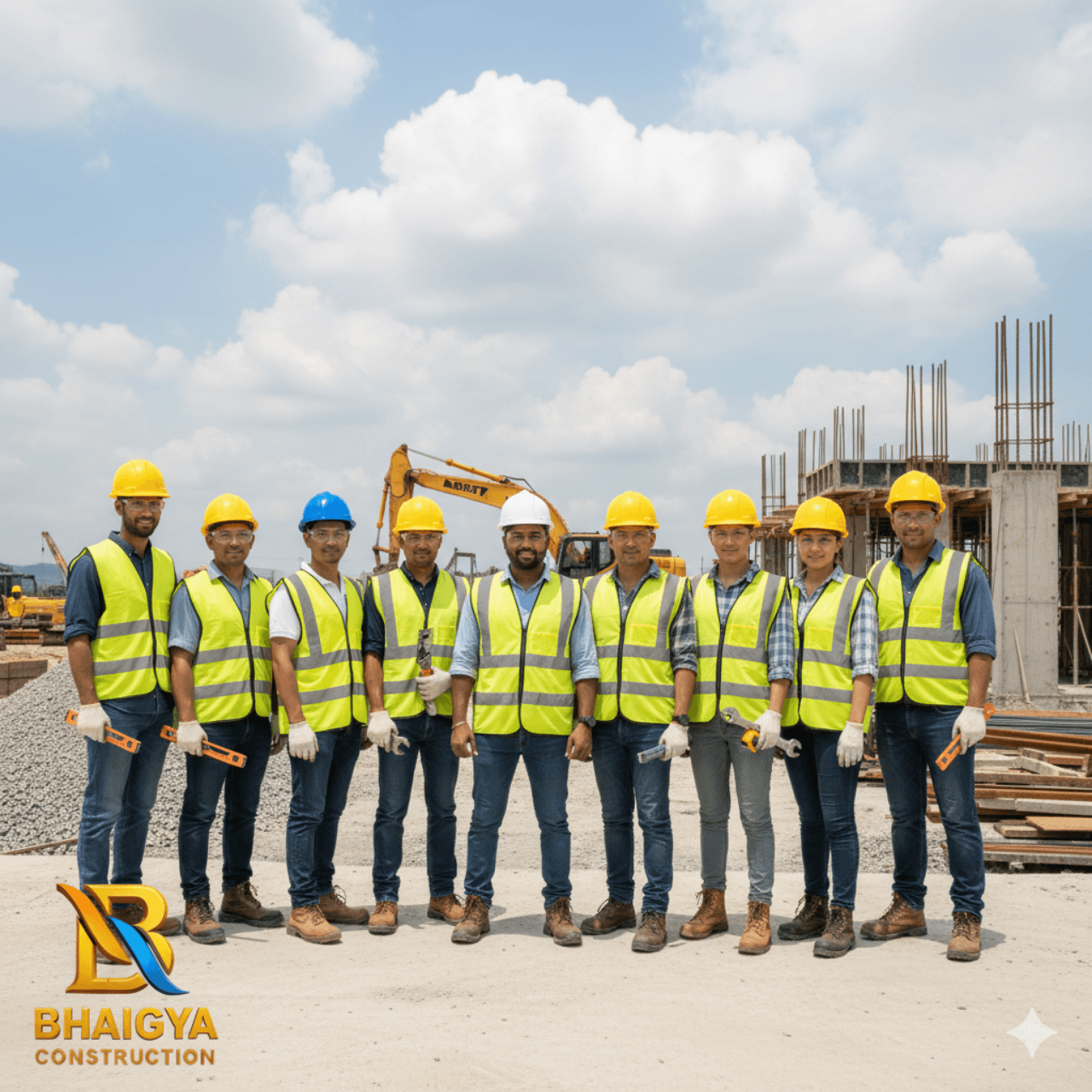 The professional team of Bhaigya Construction, the top construction company in Assam 1